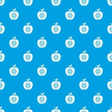 Eco apple pattern seamless blue イラスト素材