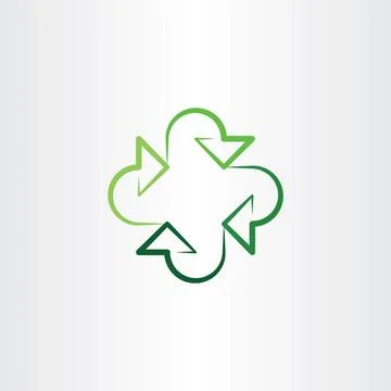 Eco arrows recycle vector icon logo symbol Stock-Illustration