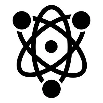 Eco atom icon, simple style Ilustración de archivo