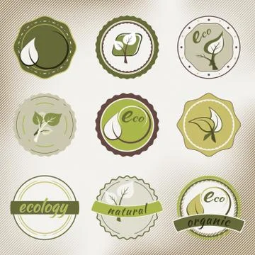 Eco Badges Stock Illustration