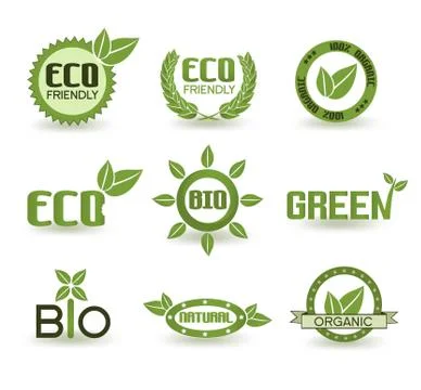 Eco Badges Stock Illustration