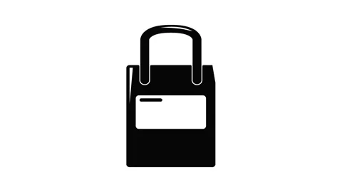 Eco bag icon animation Video stock 156232776