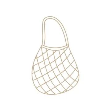 Eco bag made of rope vector graphics Stock Illustration
