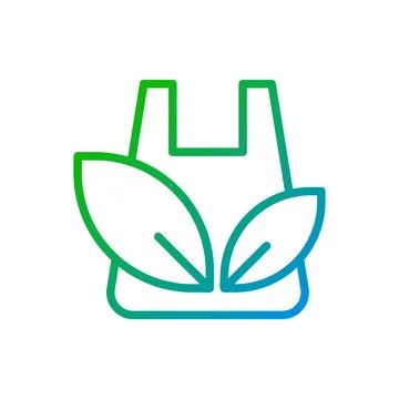 Eco bag pixel perfect gradient linear vector icon Ilustração Stock