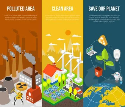 Eco Banner Concept Illustrazione stock