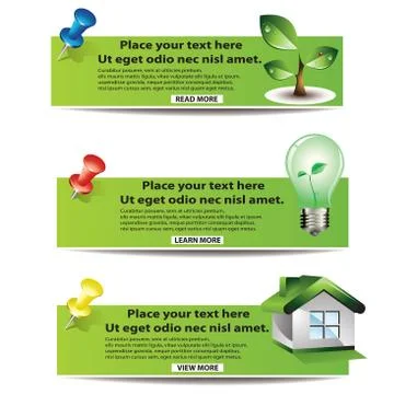 Eco banner set Stock Illustration