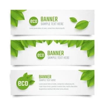 Eco banners Stock Illustration