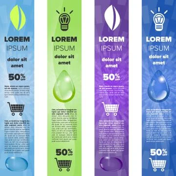 Eco banners set Stock Illustration