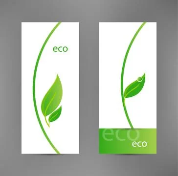 Eco banners templates Illustrazione stock