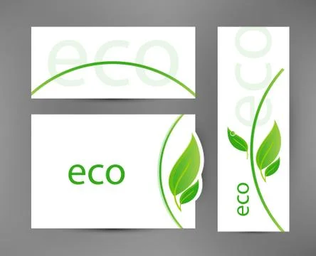 Eco banners templates Illustrazione stock