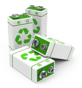 The eco batteries Stock Illustration