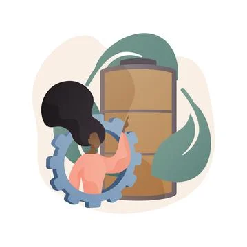 Eco battery abstract concept vector illustration. 스톡 일러스트