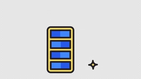 Eco Battery Animated Icon. Alpha Channel 4K Resolution Stock Footage 289722210