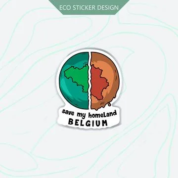 Eco BELGIUM Stock Illustration