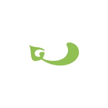 Eco - bio logo with abstract leaf. Illustration. Stock Illustration