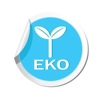 Eco BLUE LABEL Stock Illustration