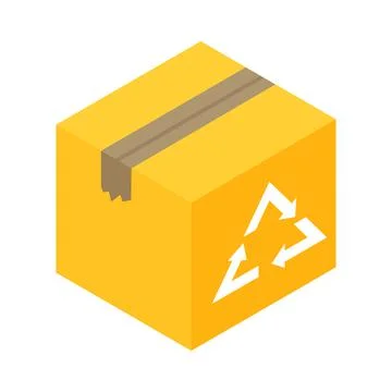 Eco box isometric 3d icon Illustrazione stock