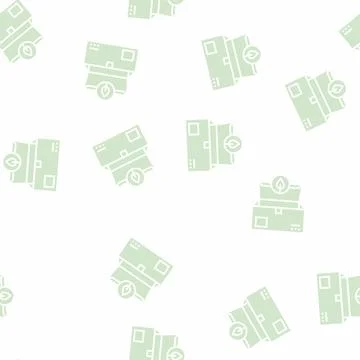 Eco box packaging glyph seamless pattern Ilustración de archivo