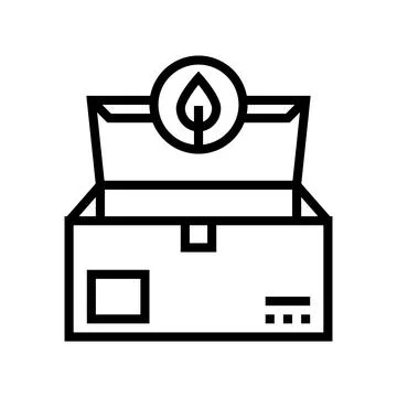 Eco box packaging line icon vector illustration Ilustración de archivo