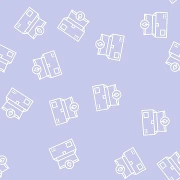 Eco box packaging line seamless pattern Ilustración de archivo