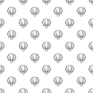 Eco broccoli pattern seamless イラスト素材