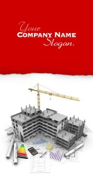 Eco building construction Stock Illustration