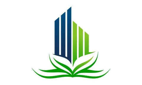 Eco Building Logo Design Template Vector Stock-Illustration