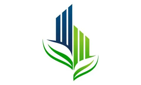 Eco Building Logo Design Template Vector Stock-Illustration