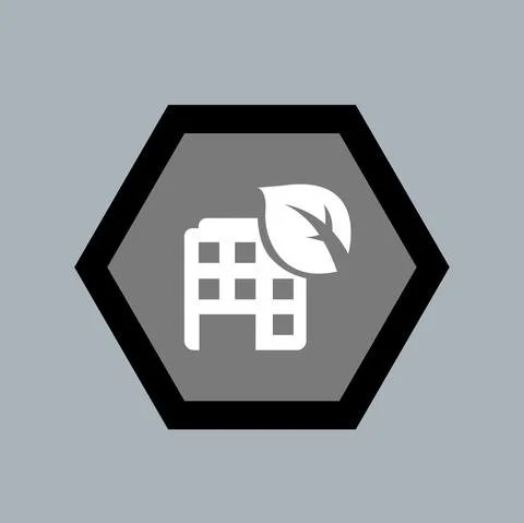 Eco-building logo icon vector illustration logo Isolated template. Stock Illustration