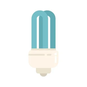 Eco bulb icon flat vector. Care engineer Stock Illustration