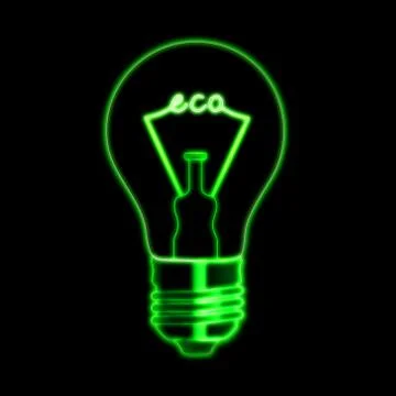 Eco in bulb Illustrazione stock