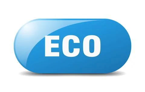 Eco button. eco sign. key. push button. Stock Illustration
