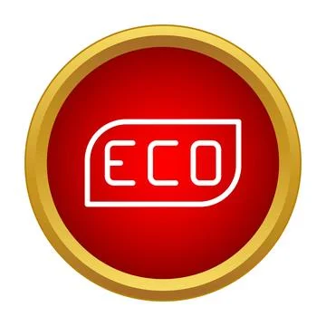 Eco button icon for environmental sustainability concept Ilustración de archivo