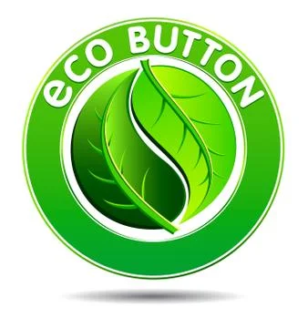 Eco button Symbol Stock Illustration
