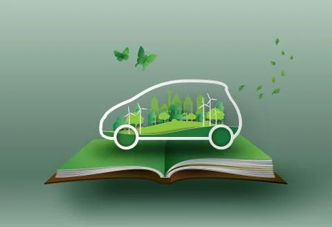 Eco car concept Stock Illustration