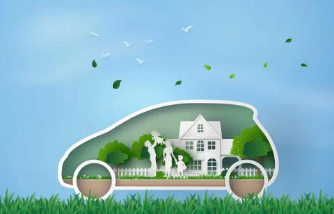 Eco car concept. Stock Illustration