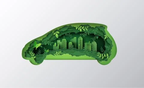 Eco car concept Stock Illustration