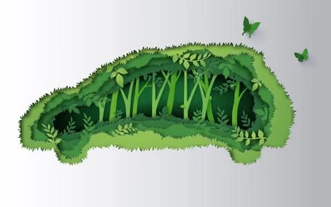 Eco car concept Stock Illustration