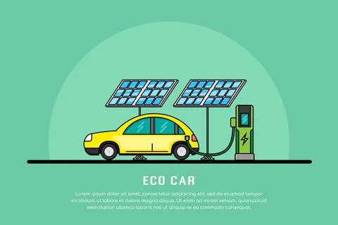 Eco car concept Stock Illustration
