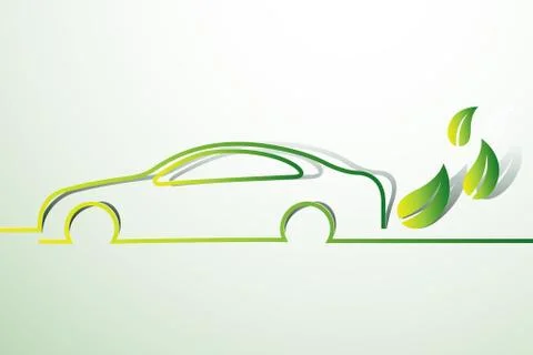 Eco car Illustrazione stock