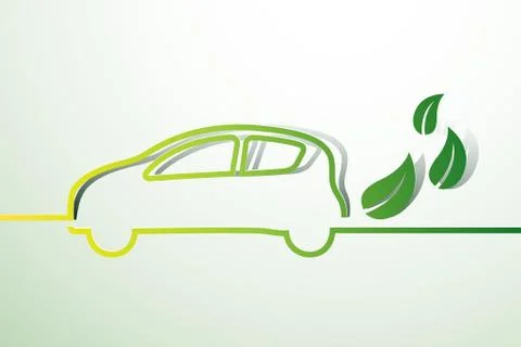 Eco car Illustrazione stock