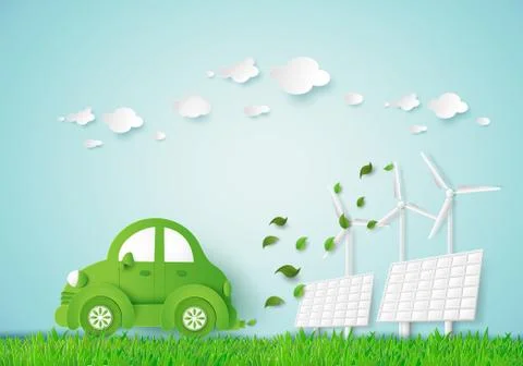 Eco car. Stock Illustration