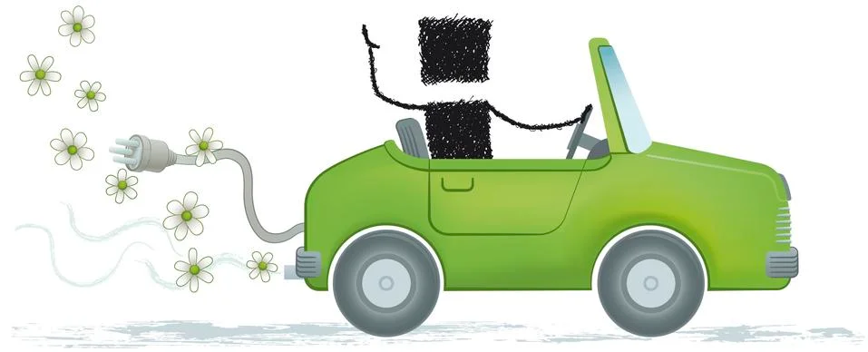 Eco car Иллюстрация