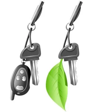 Eco car key Stock Illustration