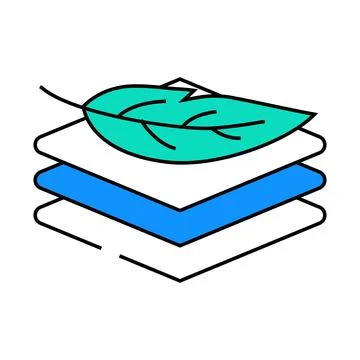 Eco ceramic coating product label caution icon color illustration Stock Illustration