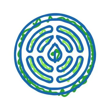 Eco ceramic coating product label caution icon doodle illustration Stock Illustration