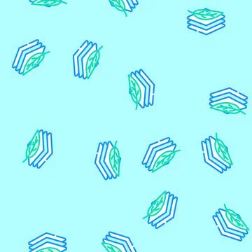 Eco ceramic coating product label caution vector seamless pattern Stock Illustration