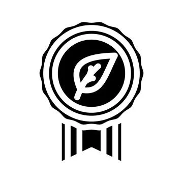 Eco certified glyph icon vector illustration Stock-Illustration