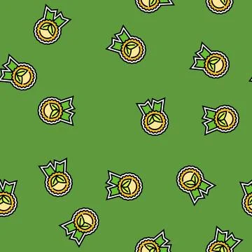 Eco certified vector seamless pattern Stock Illustration