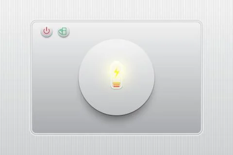 Eco charge the battery button,vector,modern,light Stock-Illustration